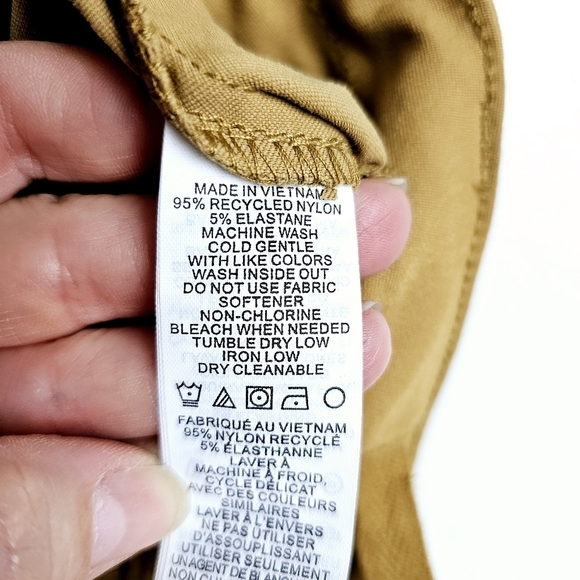 Prana Mustard Yellow Camel Capri Pants NWT - Picture 10 of 11